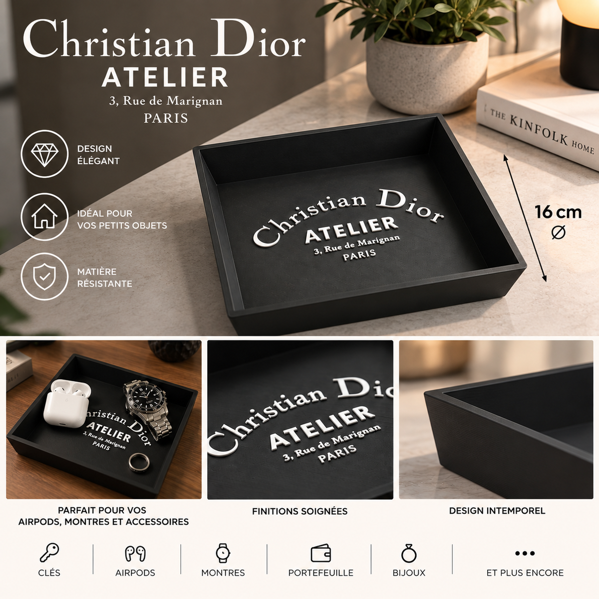 Plateau Christian Dior carré