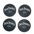 Lot de 4 Sous-Verres Jack Daniel’s avec Support de Rangement – Noir