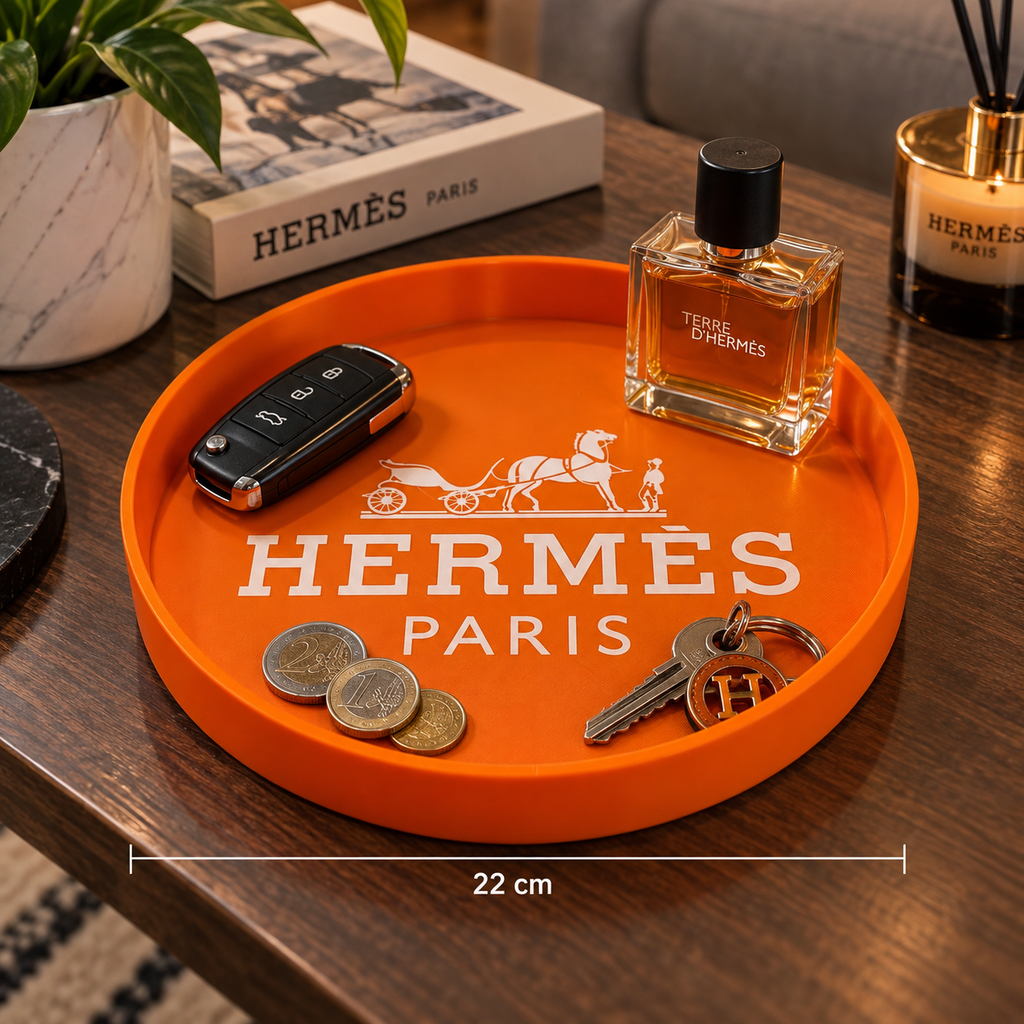 Plateau Décoratif Rond HERMÈS PARIS