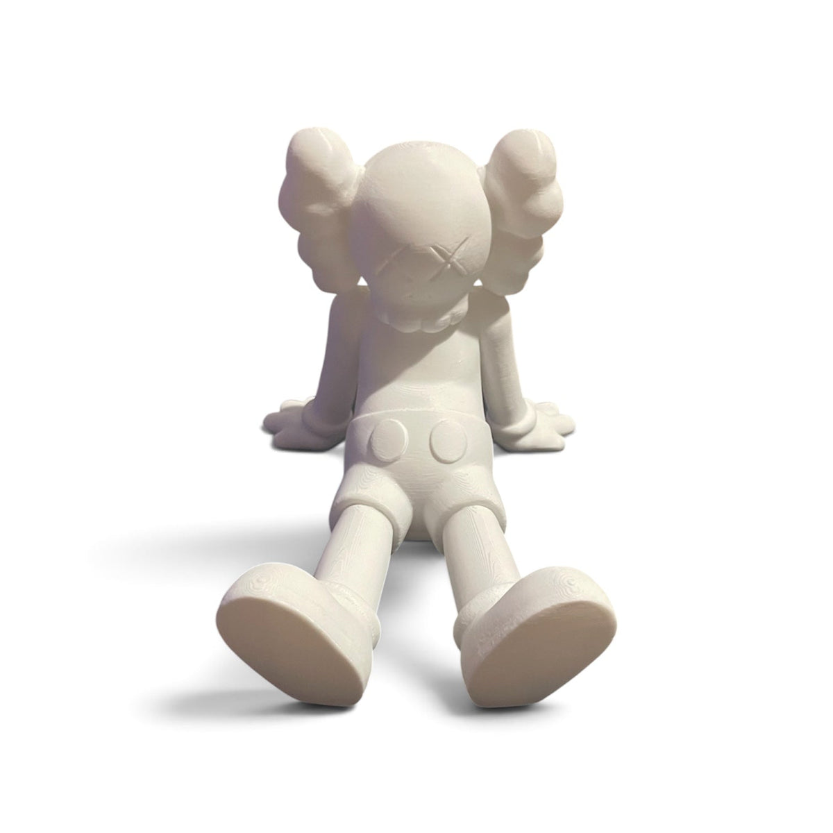 Support de bureau JN CREATIONS en forme de figurine KAWS blanche imprimée en 3D pour smartphone et ordinateur
